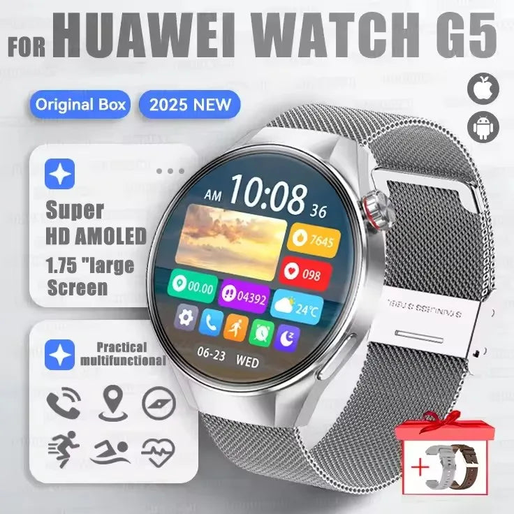 G5 Plus Smartwatch Herren 2025 mit AMOLED & GPS