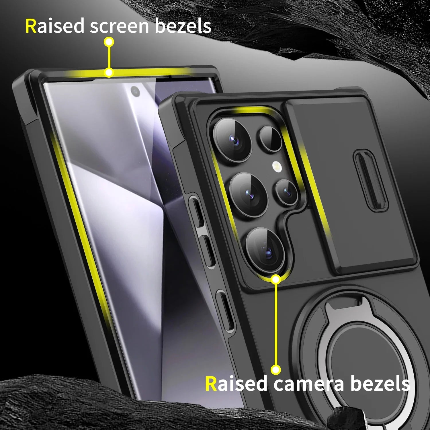 Magnetische Rüstungshülle mit Ständer für Galaxy S25