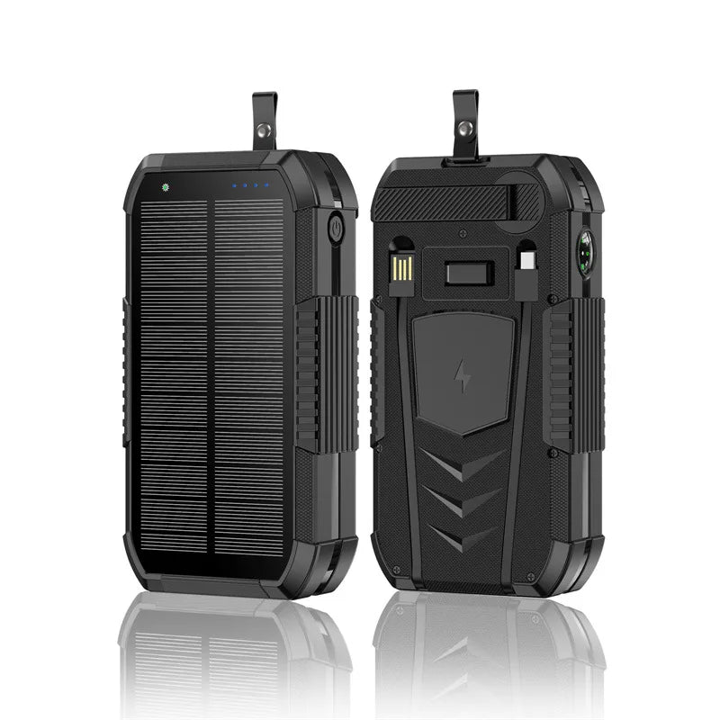 40000mAh Outdoor Power Bank with Solar Panel and Crank