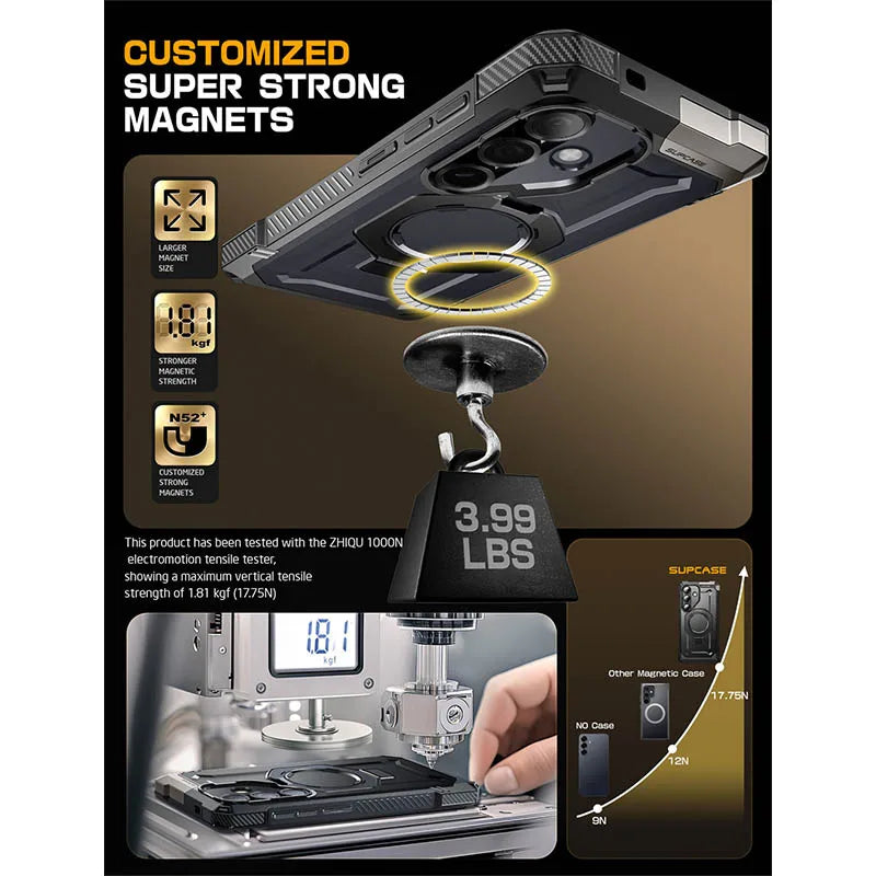 Magnetic phone case with stand for Galaxy S25 FE