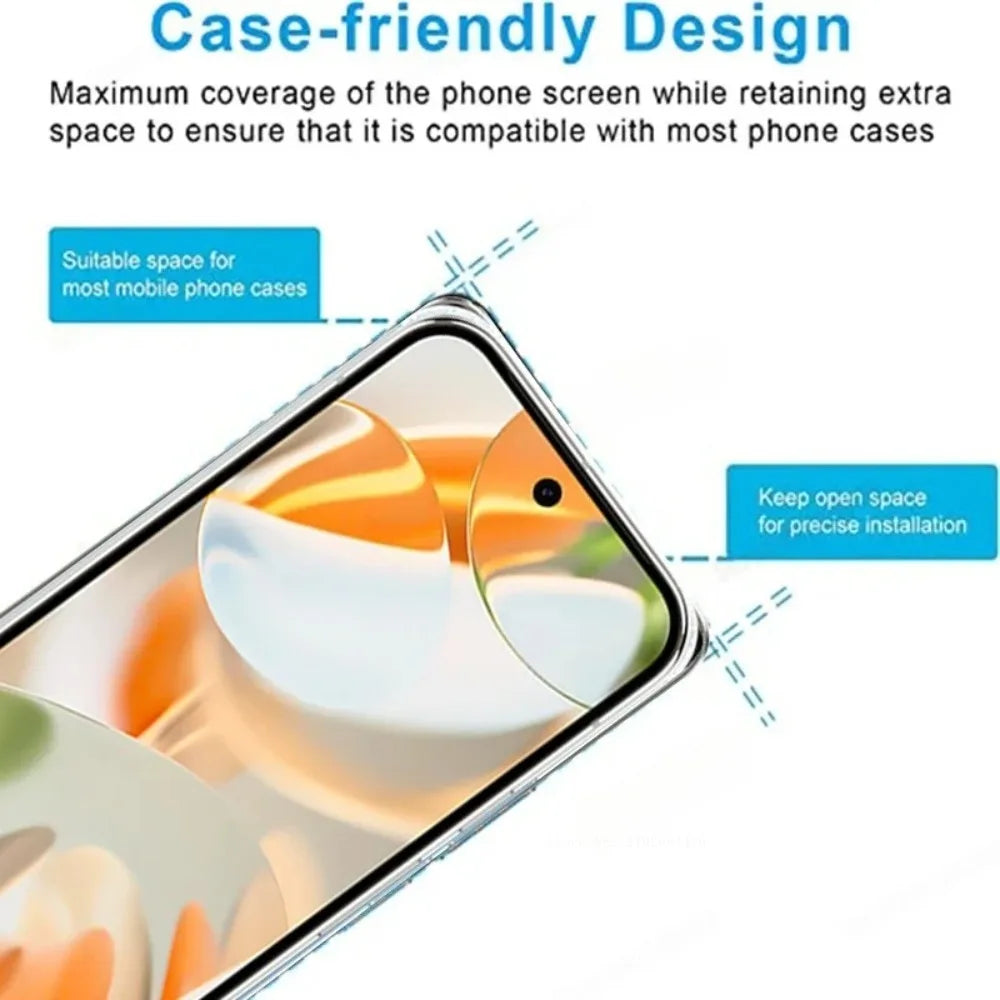Set of 4 full-screen tempered glass screen protectors for Google Pixel