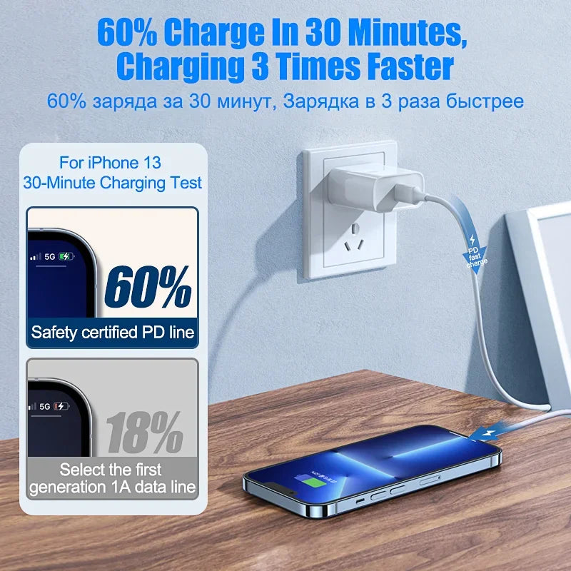 PD 30W USB-C Schnellladekabel für iPhone