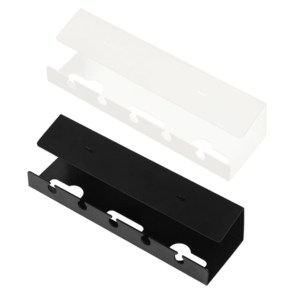 Selbstklebendes Kabelmanagement-Tablett unter Tisch