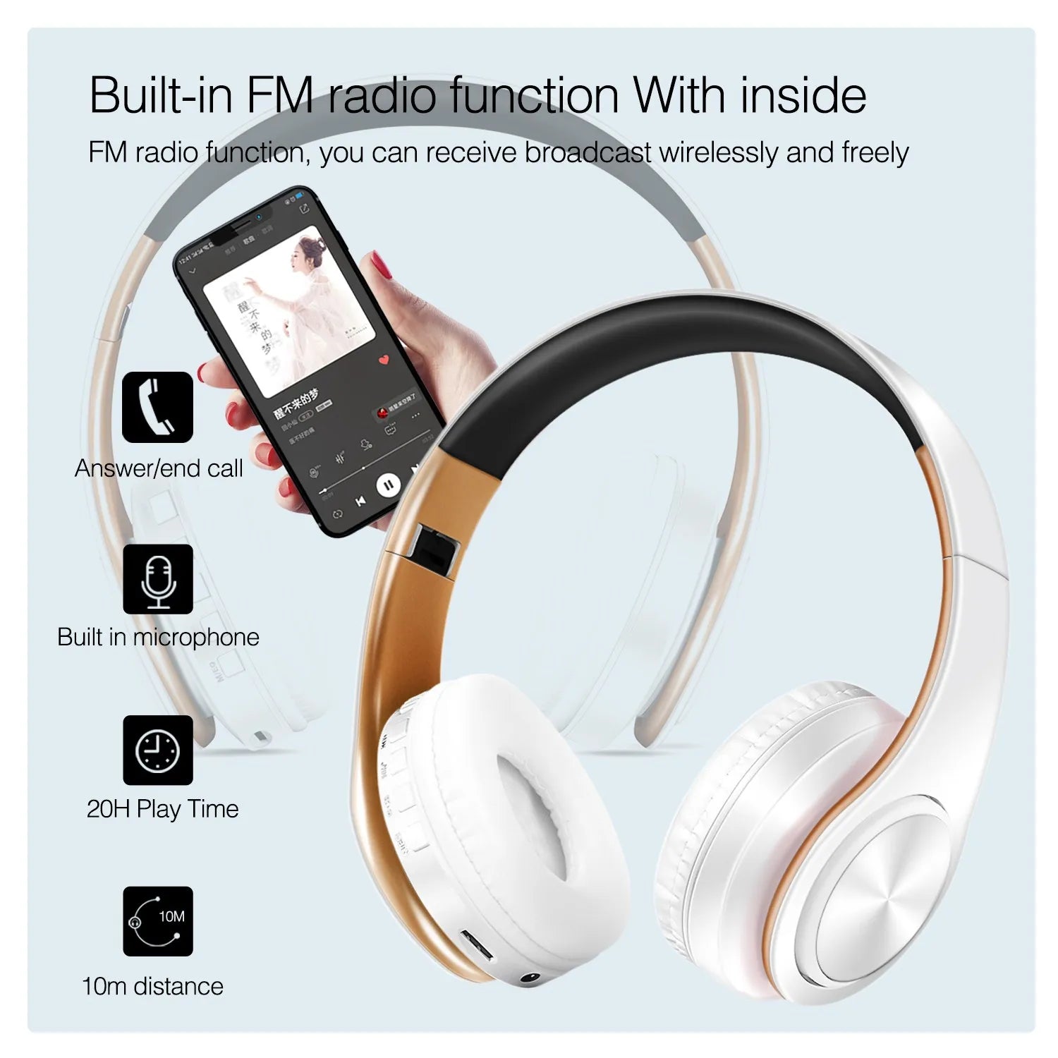 Kabellose Bluetooth-Kopfhörer für Mädchen