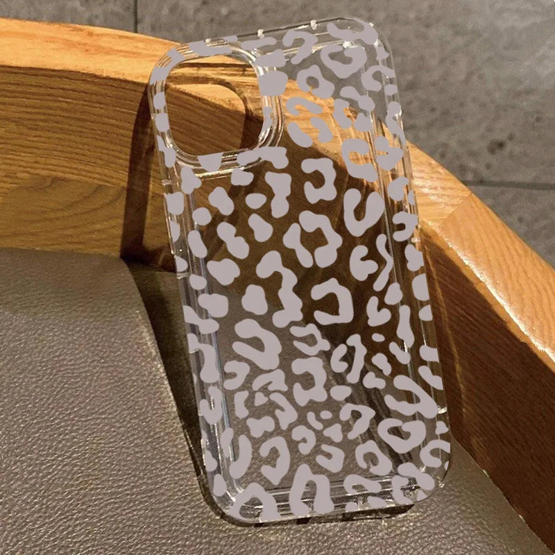 Graue Leopardenmuster Handyhülle für Samsung Galaxy