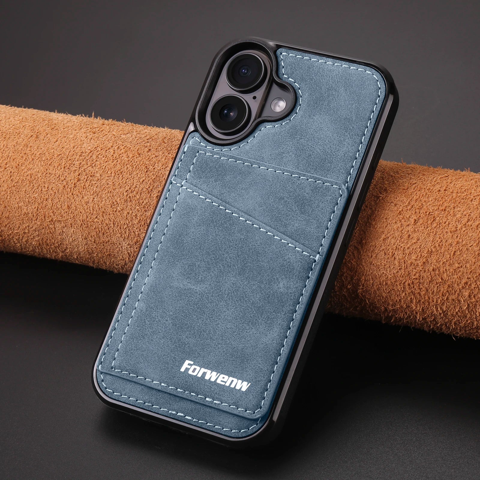 Business Flip Ledertasche für iPhone 16