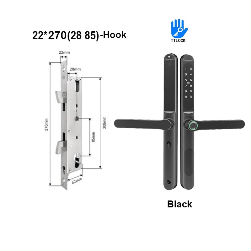 TTLock Aluminium Smart Türschloss Fingerabdruck Passwort RFID