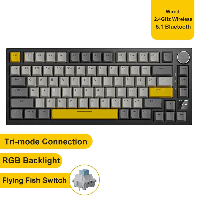 Ajazz AK820 Pro Gaming-Tastatur 3in1