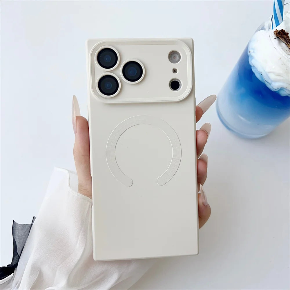 Quadratische MagSafe Hülle Silikon iPhone 17 Pro Max