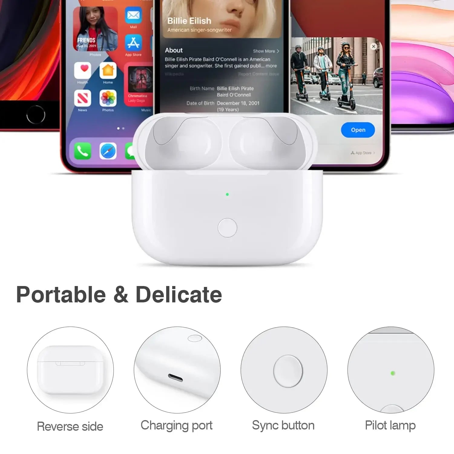 Kabellose Ladehülle für AirPods Pro 1/2 450 mAh