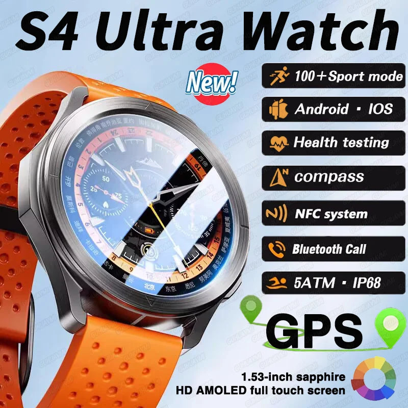 S4 Ultra Smartwatch mit GPS & AMOLED Display