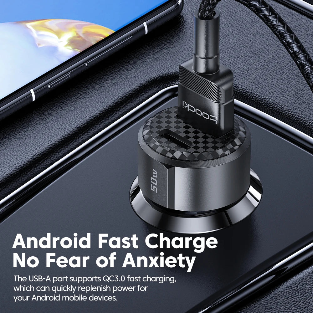 50W QC PD 3.0 Autoladegerät USB C