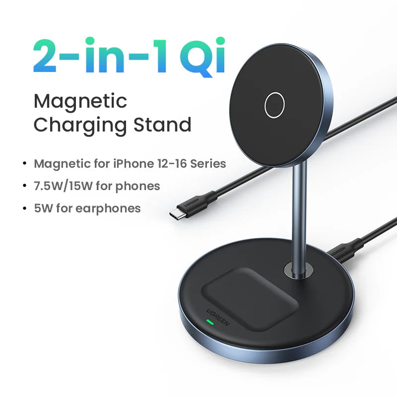 20W Magnetische 2-in-1 Ladestation Schnell