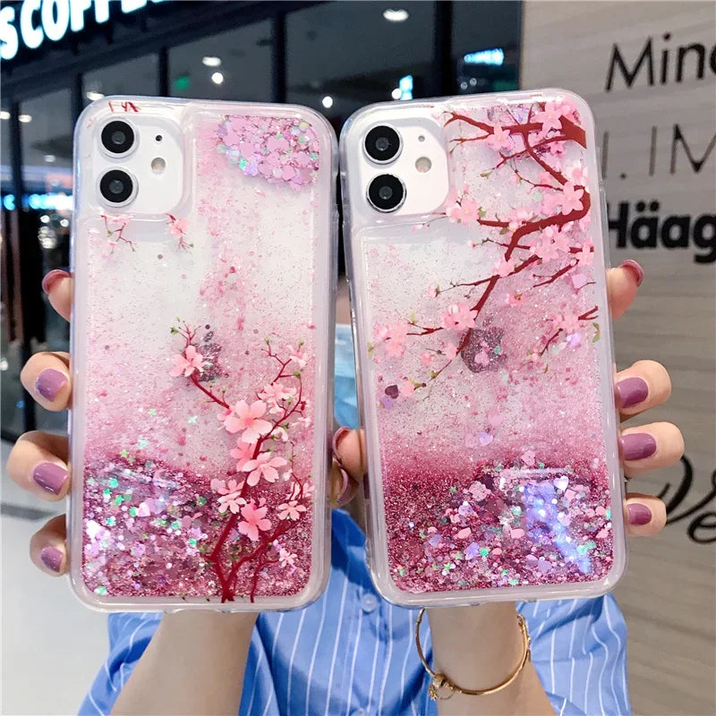 Süße Quicksand Blumen Hülle für iPhone 17 Pro Max