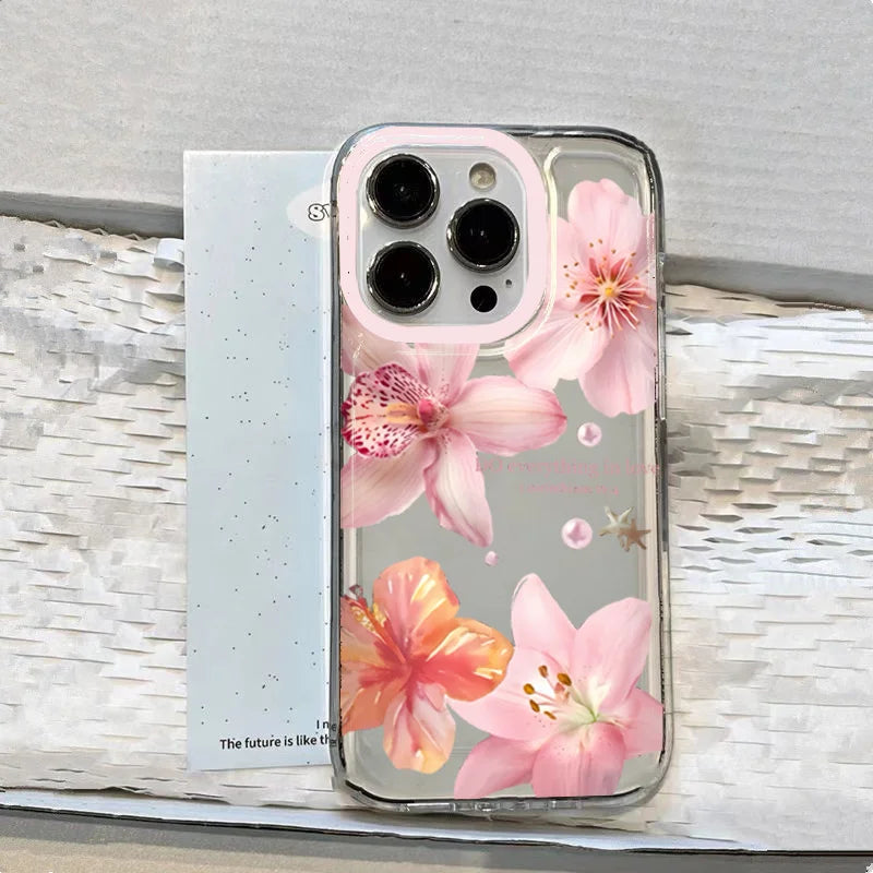 Rosa Lilie TPU Hülle iPhone 7-16