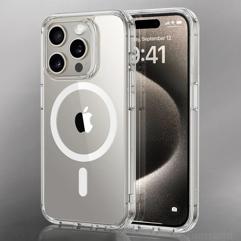 Luxuriöse transparente Stoßschutz-Hülle iPhone