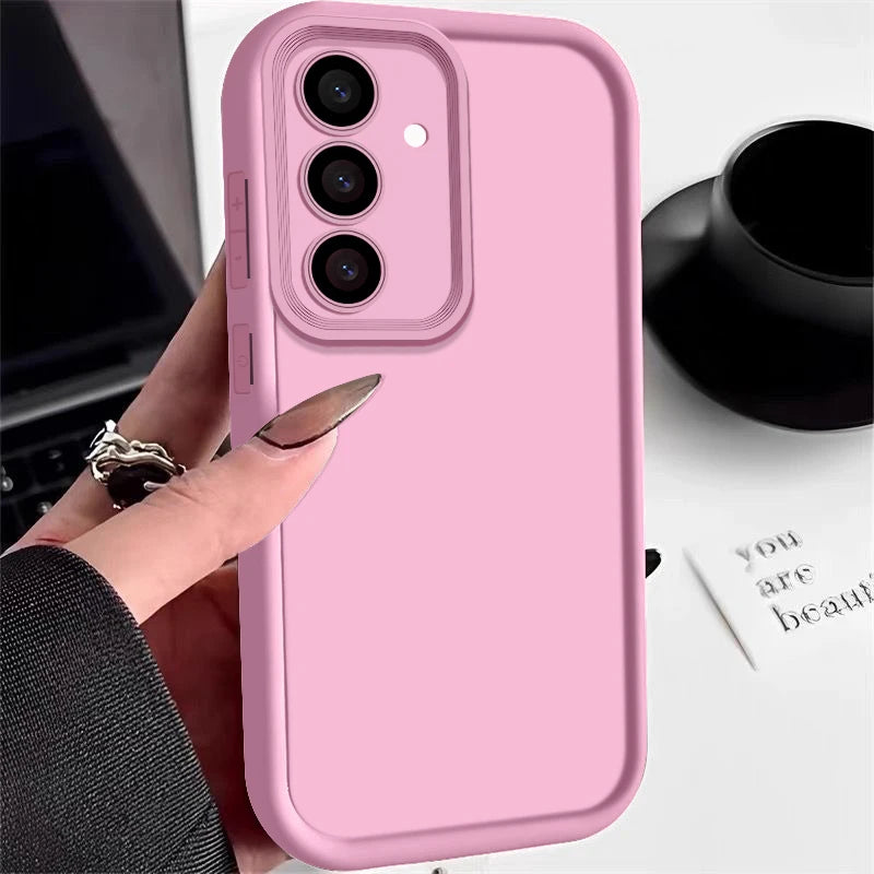 Candy Farbe Telefon Fall Für Samsung S25 S24 S23 S22 Ultra Plus S21 S24 FE A55 A34 A15 A35 A52 a53 A54 A16 5G Weiche Silikon Abdeckung