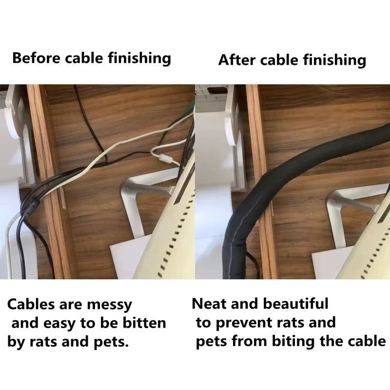 Selbstschließende Kabelhülse aus PET für Ordnung