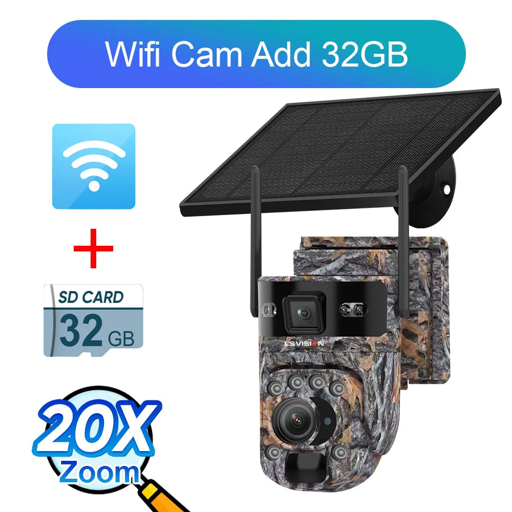 6K 4G Solar Sicherheitskamera mit 20X Zoom & Tracking