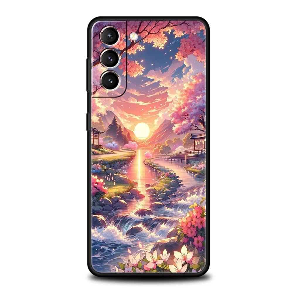 Frühlingshafte Kirschblüten-Hülle für Galaxy