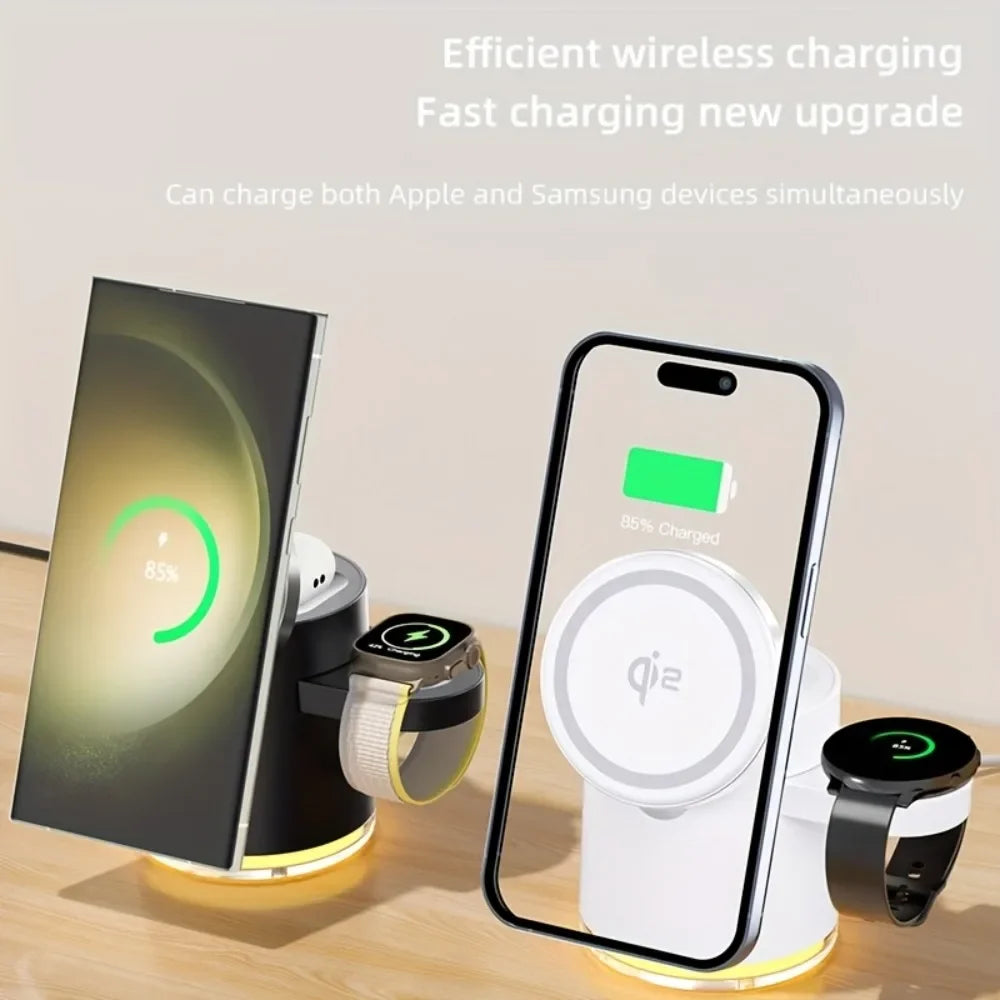 Faltbare 4-in-1 Qi2 Ladestation für iPhone & Watch