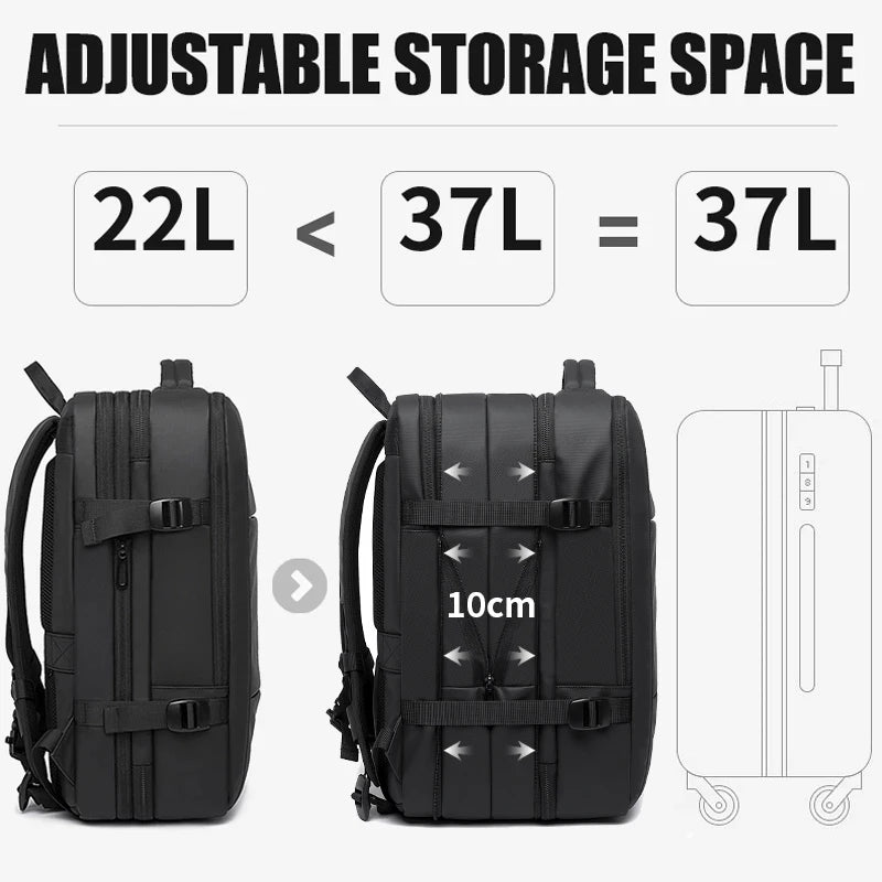 BANGE Herren Rucksack 17,3 Zoll Wasserdicht
