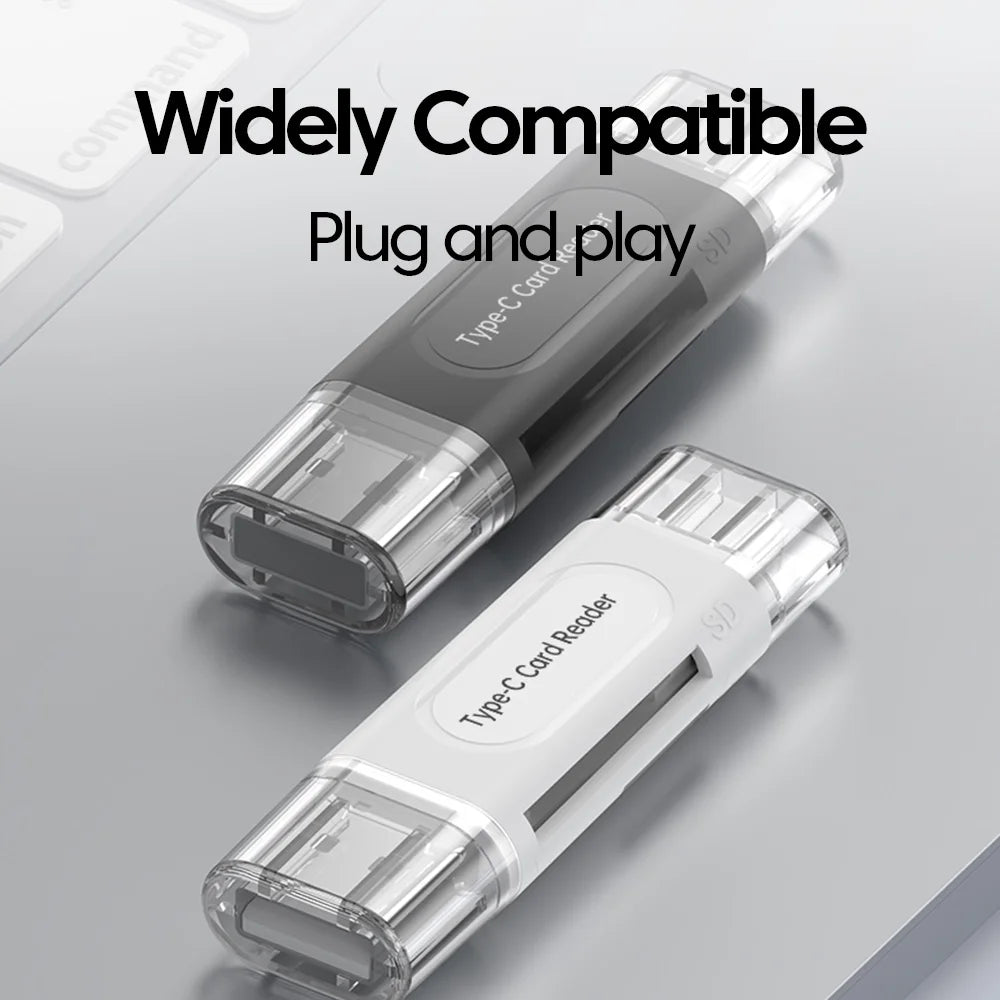 4-in-1 USB Typ-C Kartenleser für iPhone & PC