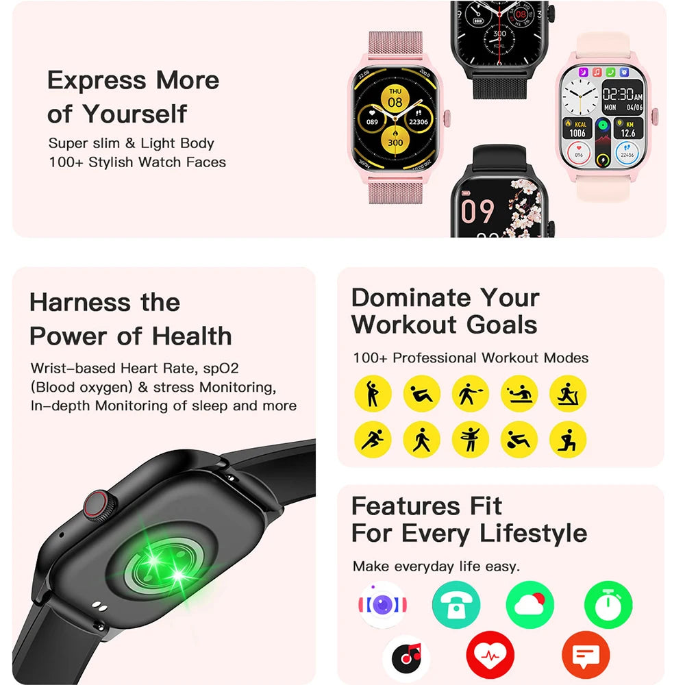 LT10 Smartwatch 2024 mit Bluetooth & Musik