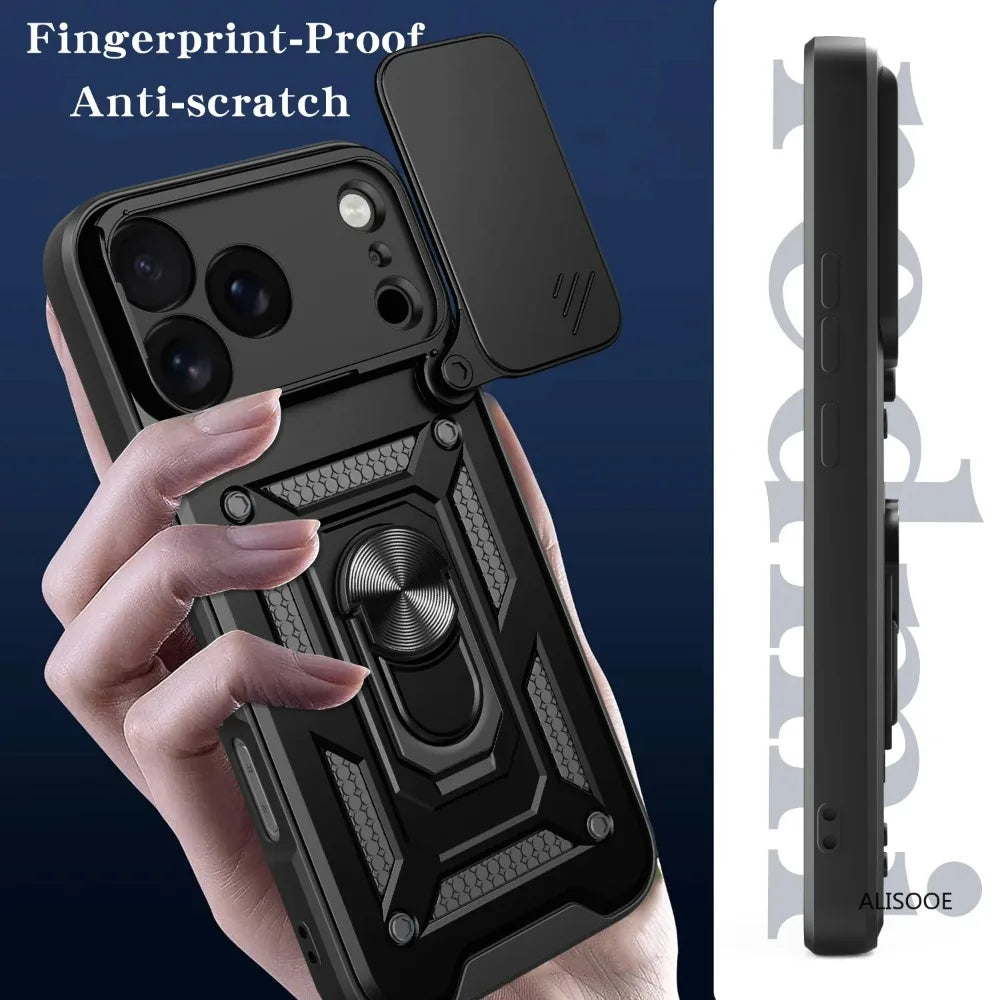 Militärische Schutzhülle mit Ring für iPhone 17 Pro Max