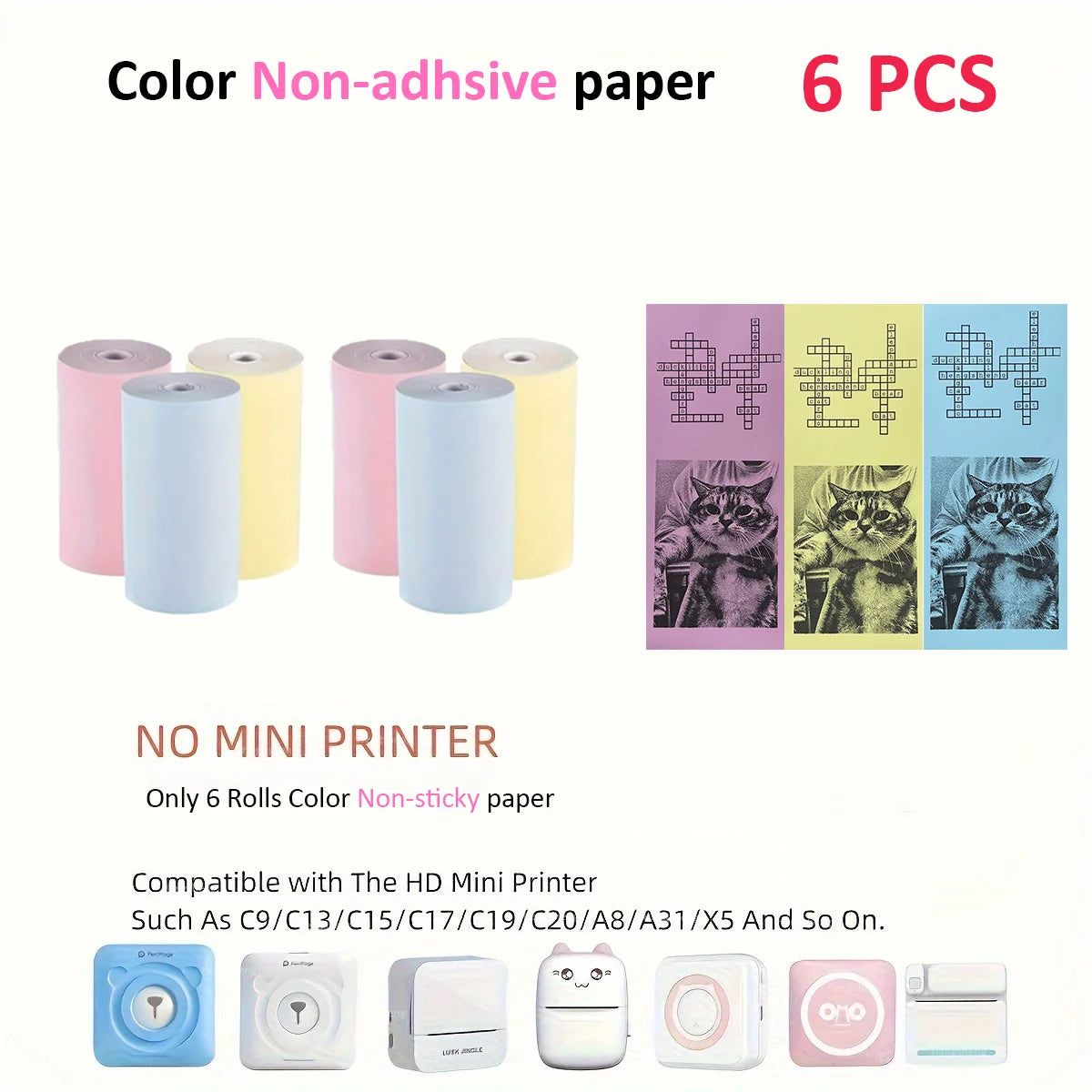 Tragbarer Mini-Thermodrucker Bluetooth ohne Tinte