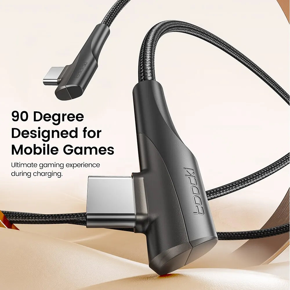 Toocki 60W/100W USB-C 90° Dual Kabel