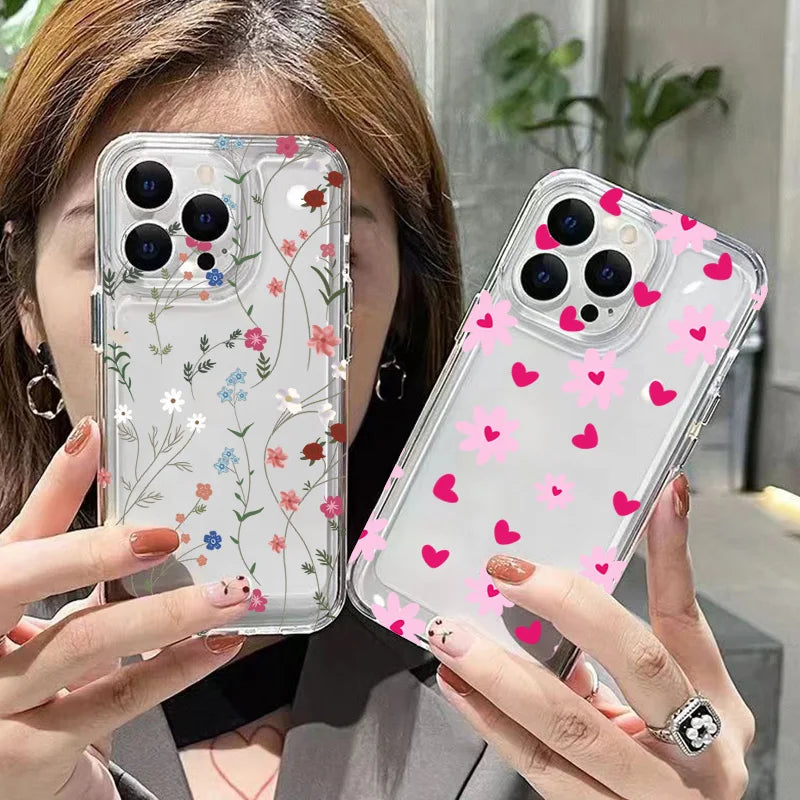 Blumen-Silikonhülle für Xiaomi & POCO Modelle