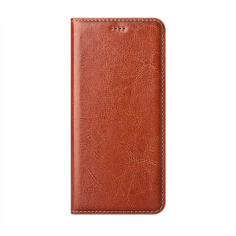 Echtleder Flip Wallet Hülle für iPhone 17 Pro