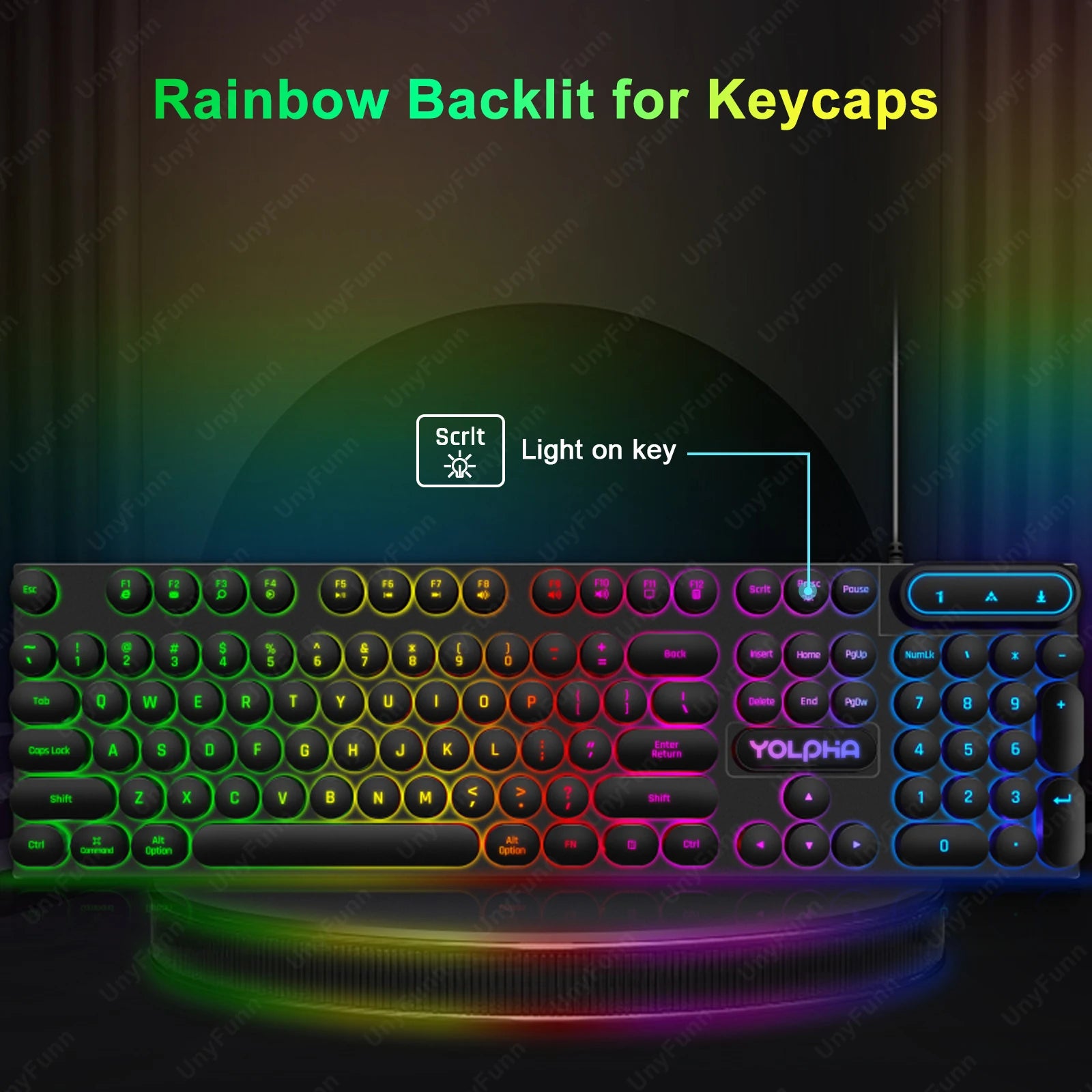104-Tasten Gaming Tastatur RGB