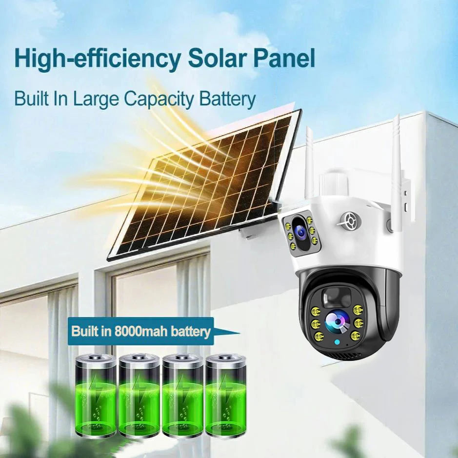 WLAN Dual-Linsen Kamera 4G Solar Nachtsicht Outdoor