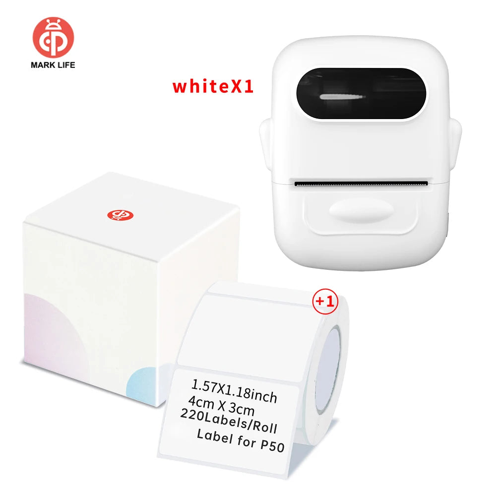 Marklife Mini Etikettendrucker Bluetooth Tintenlos Büro