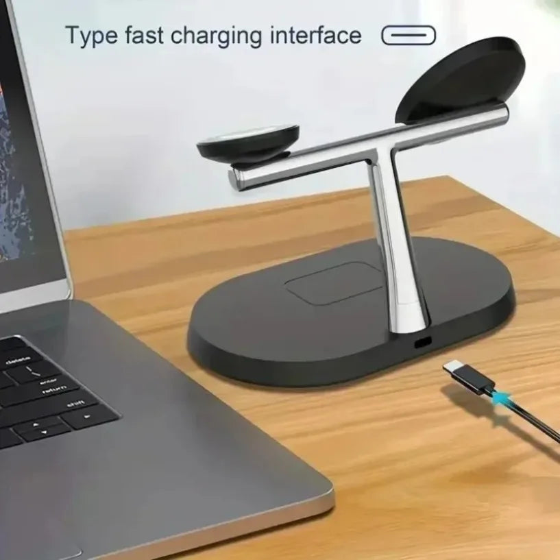3-in-1 Magnet Ladegerät für iPhone & Galaxy Uhr