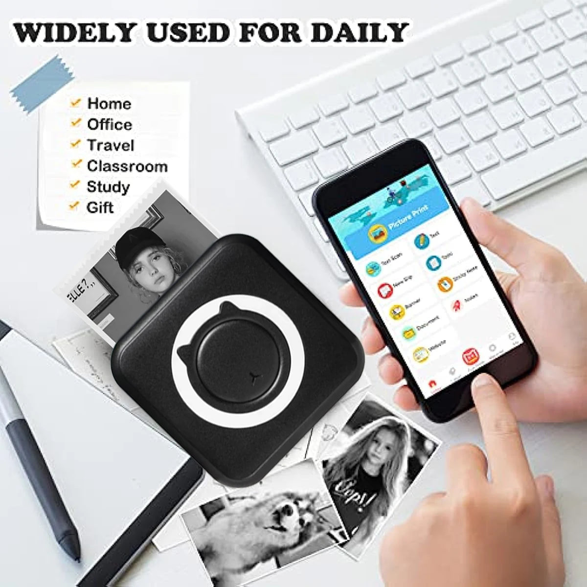 Mini Print Thermodrucker 58mm Bluetooth Fotodrucker