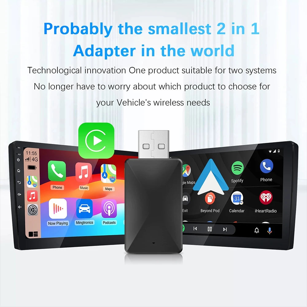 CarPlay Wireless Adapter 2in1 für Volvo Benz VW
