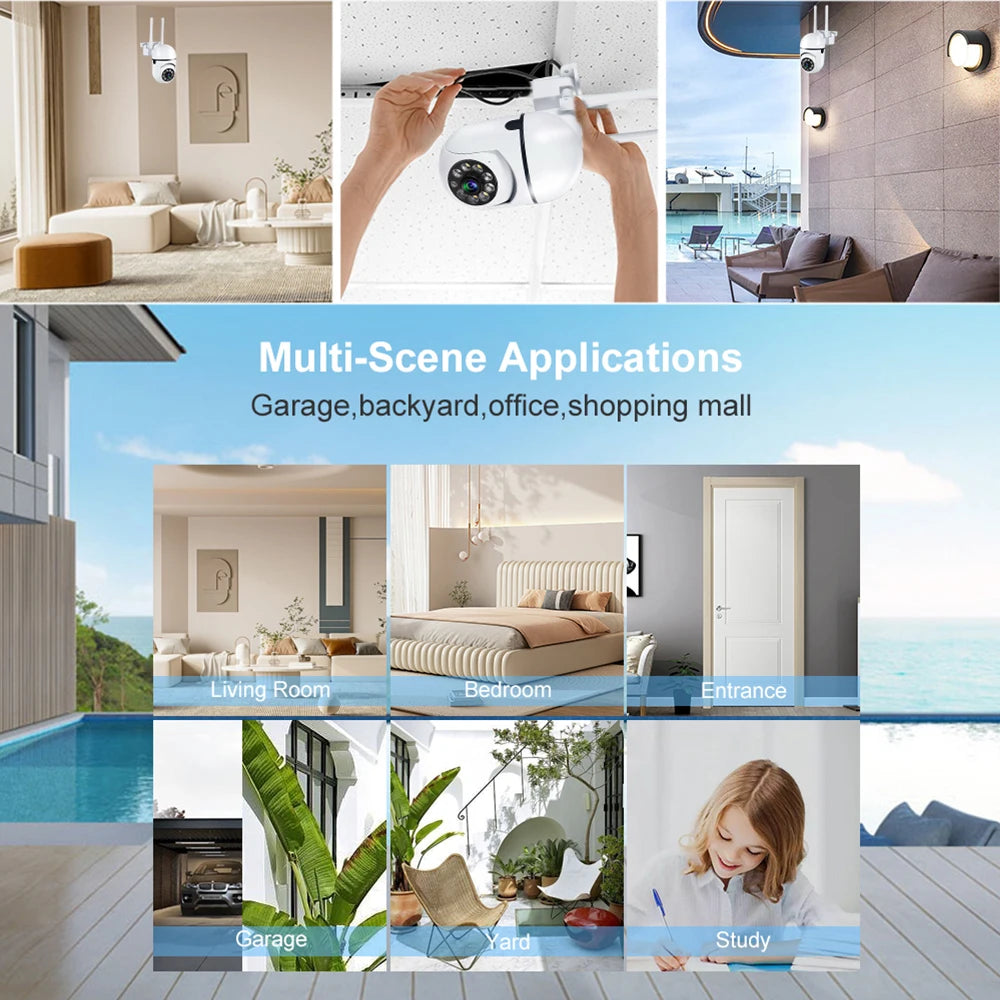 8MP WLAN Überwachungskamera mit Zoom & Audio