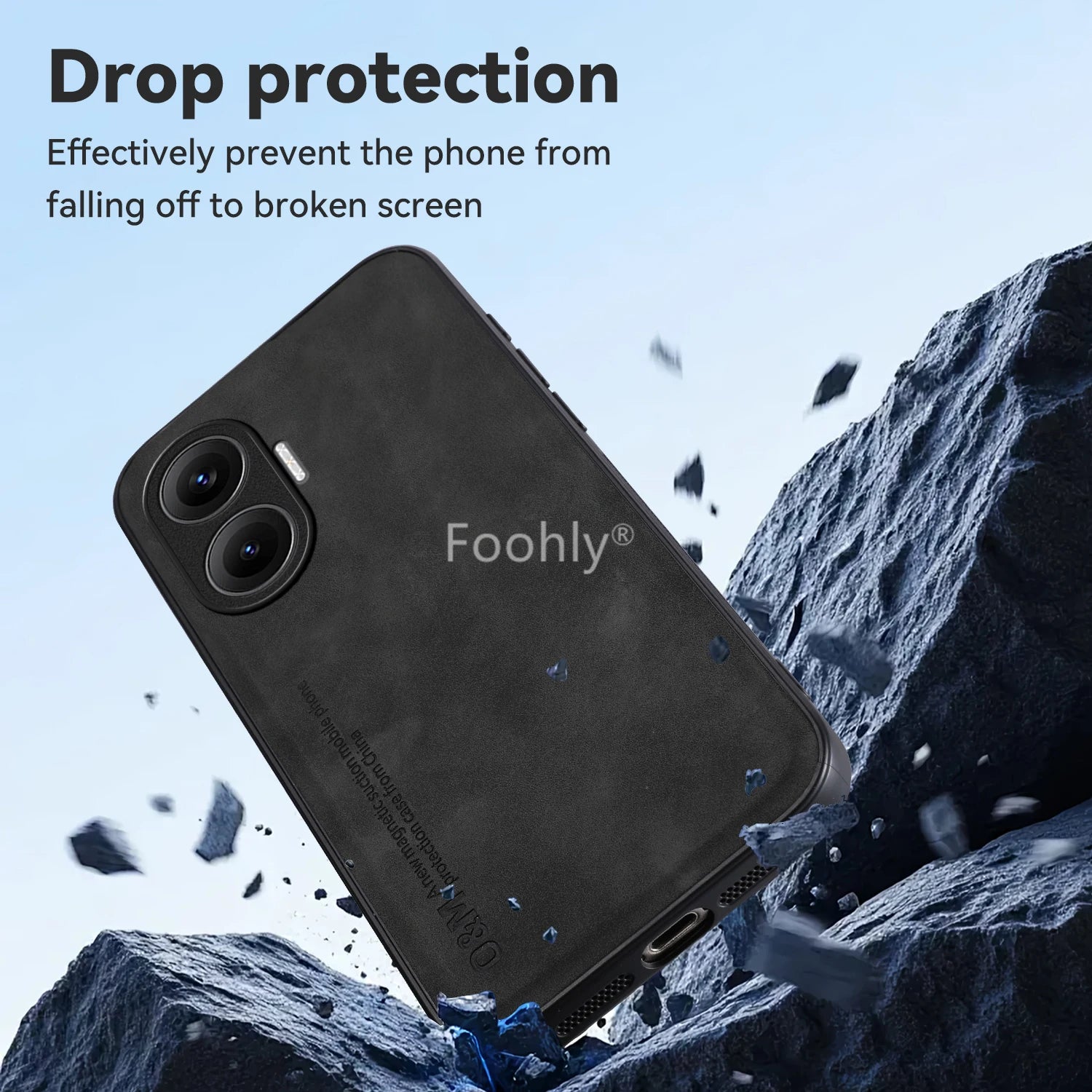 Nubuk Lederhülle für Xiaomi Poco F7