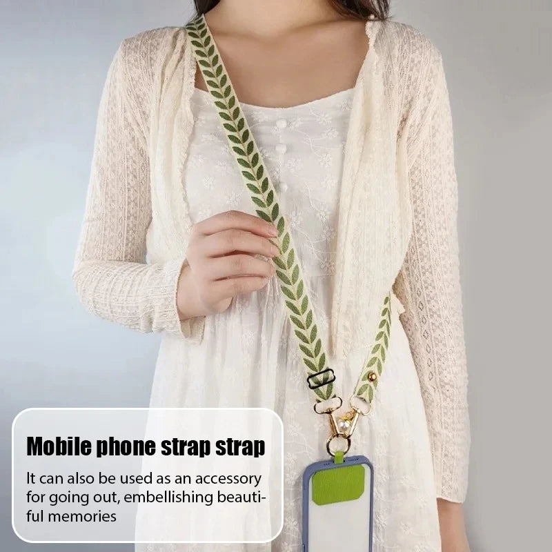 Verstellbares Handy-Lanyard mit Clip und Perlen