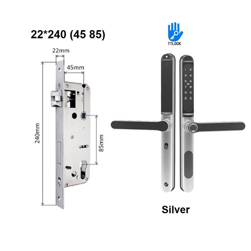 TTLock Aluminium Smart Türschloss Fingerabdruck Passwort RFID