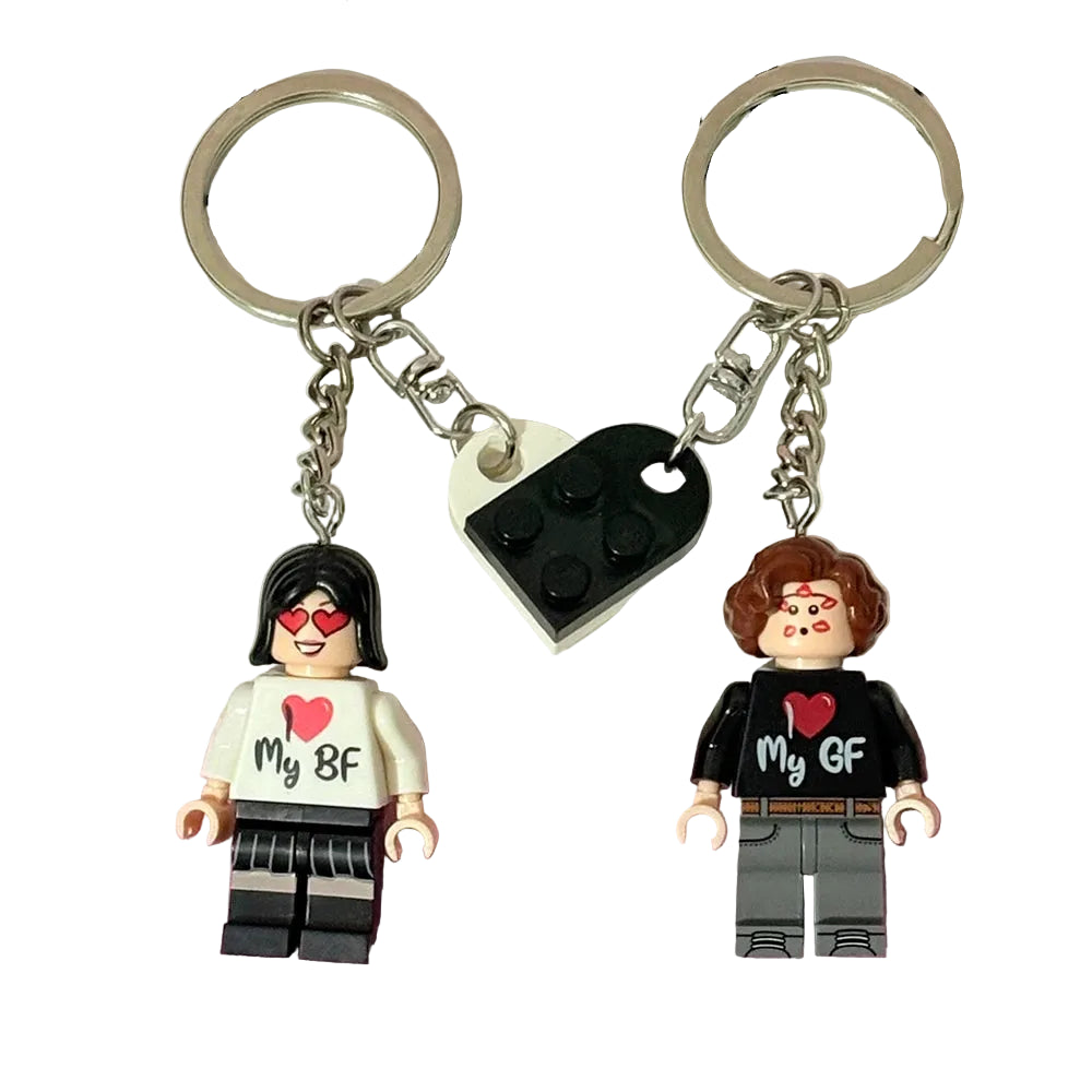 Couple Schluesselanhaenger Set – Niedliche Liebesfiguren Anhaenger fuer Schluessel & Rucksack