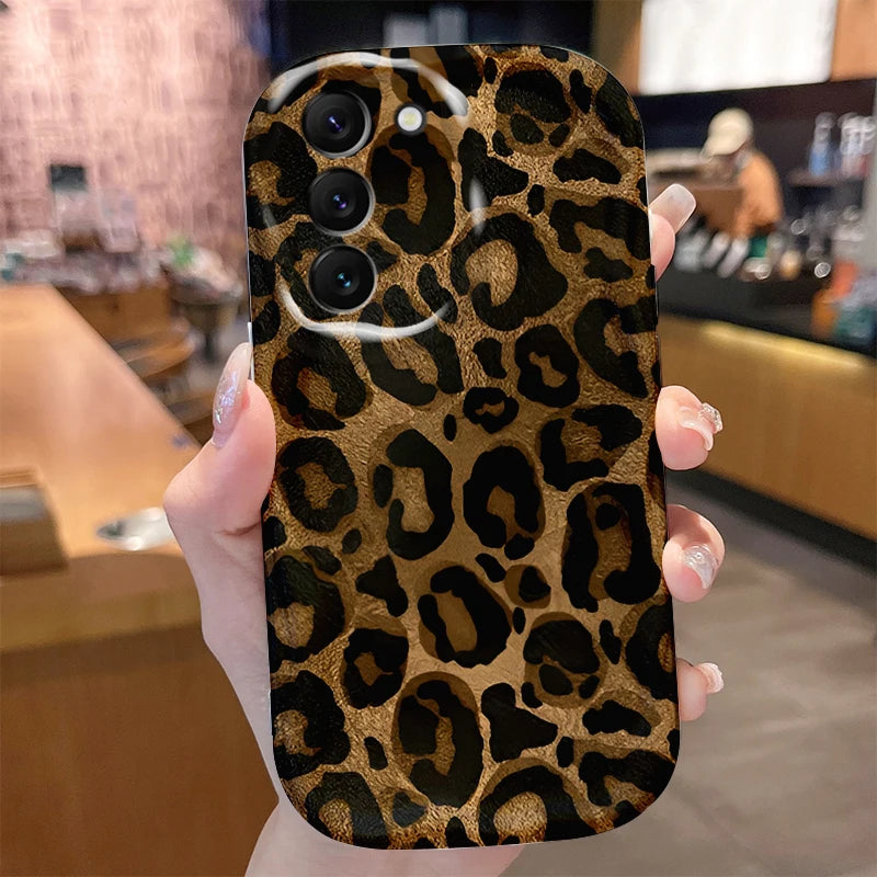 Leopardenhülle für Galaxy S24–A50 Stylisch & Robust