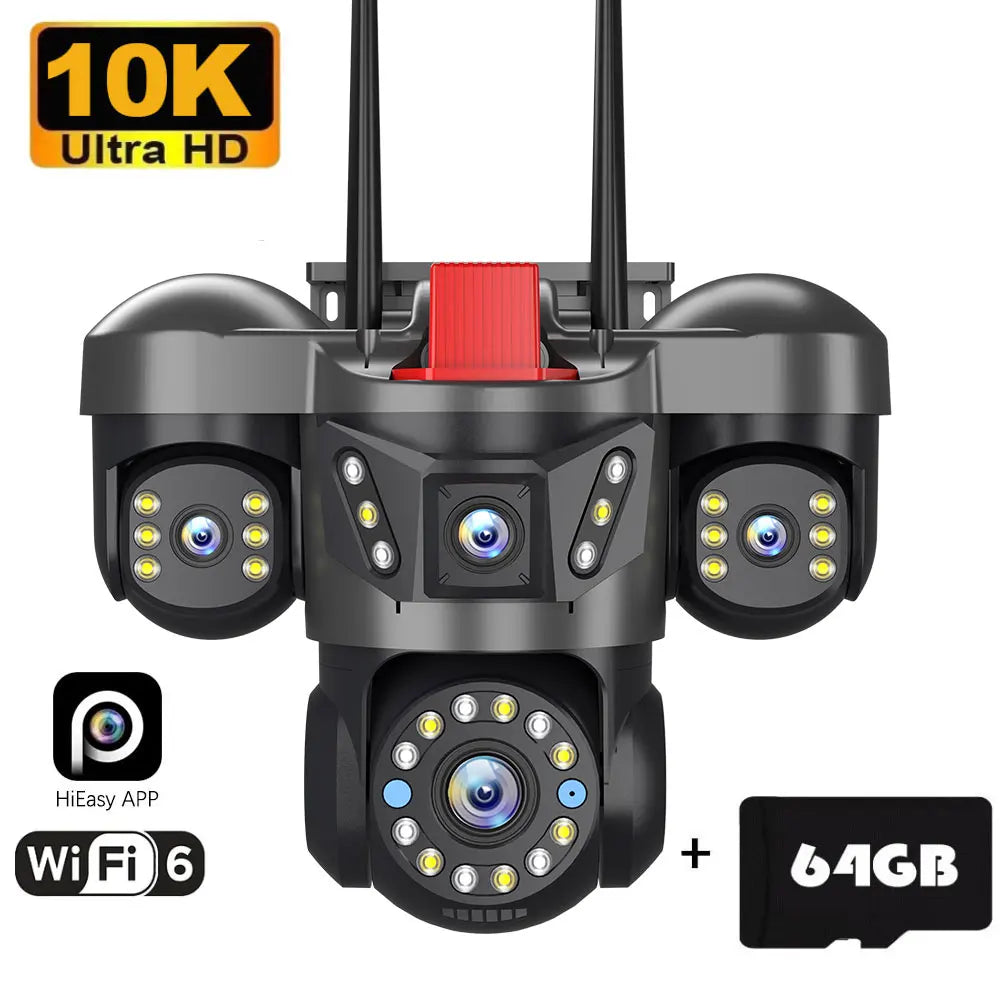 360° Outdoor WLAN-Kamera mit 4 Objektiven & 16x Zoom
