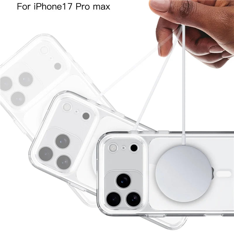 Klare Magsafe Hülle für iPhone 17 mit Touch-Kamerataste