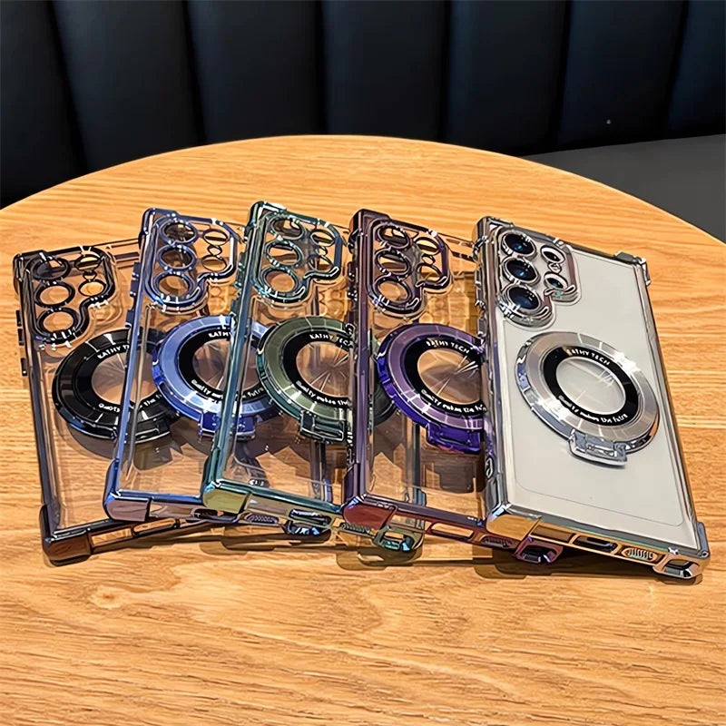 Samsung Luxus Magnet Hülle mit Ständer