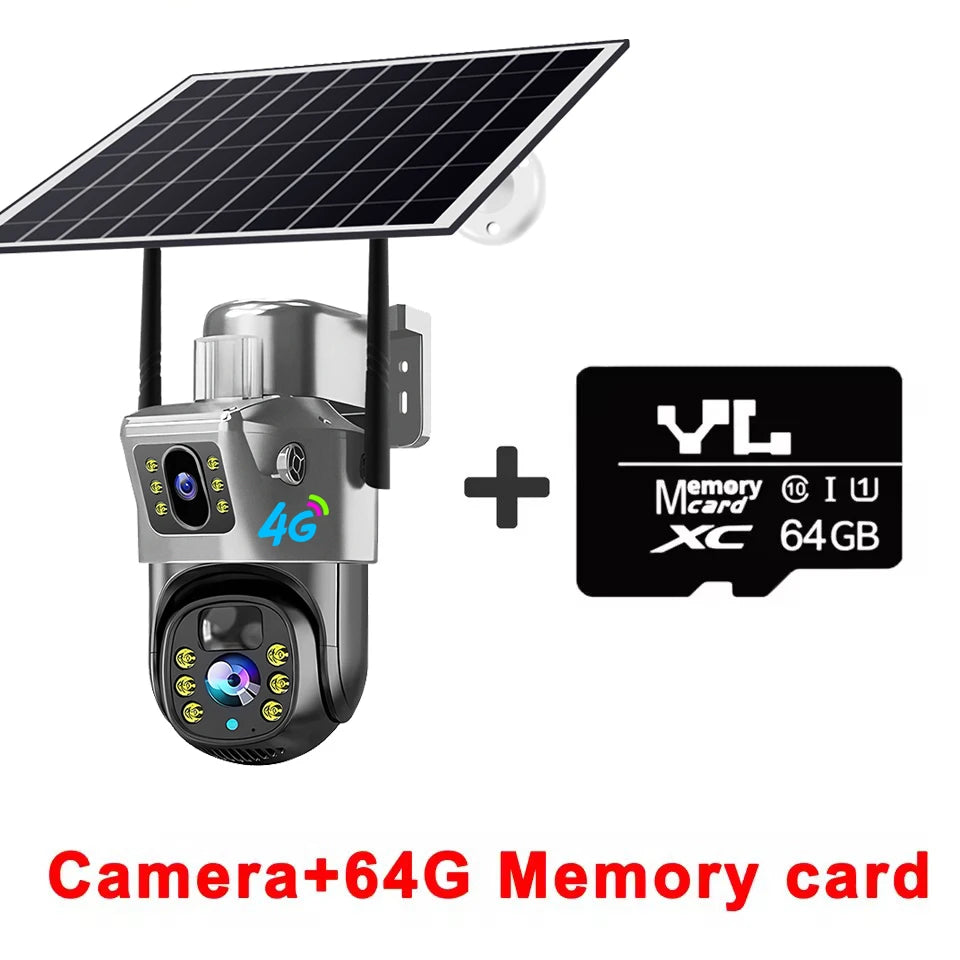 WLAN Dual-Linsen Kamera 4G Solar Nachtsicht Outdoor