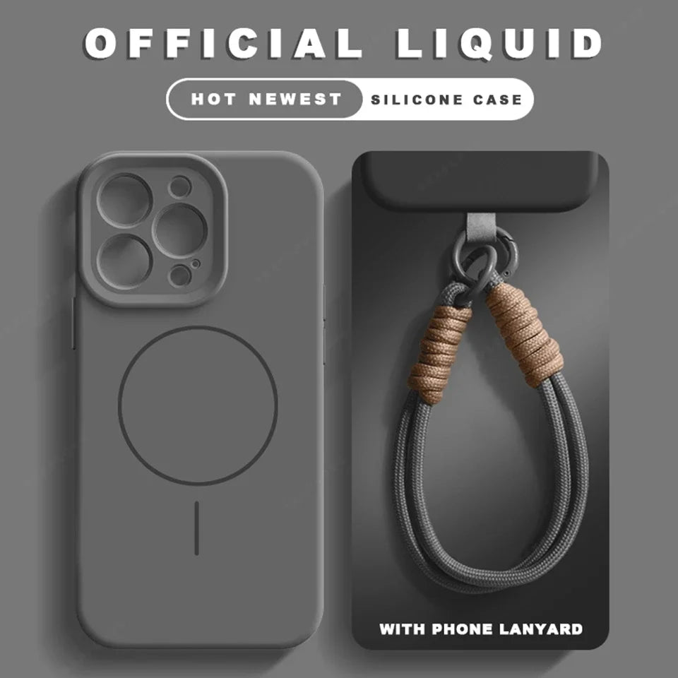 MagSafe Silikonhülle mit Lanyard für iPhone 17